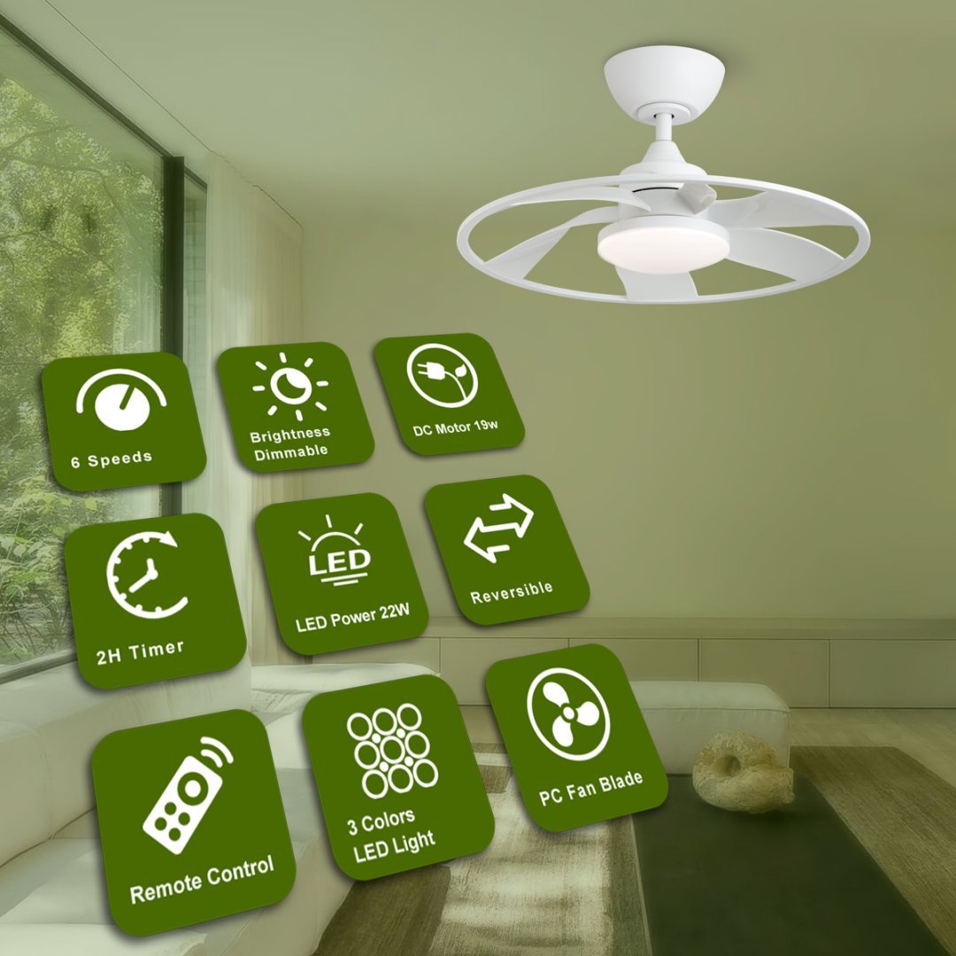 22 In. Smart Ceiling Fan