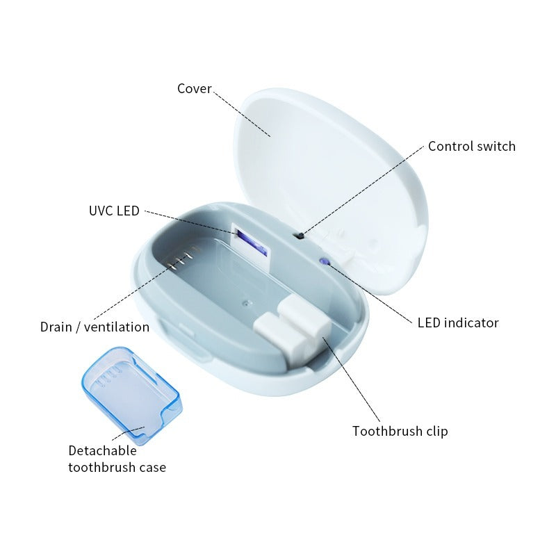 White Toothbrush Sterilization Box