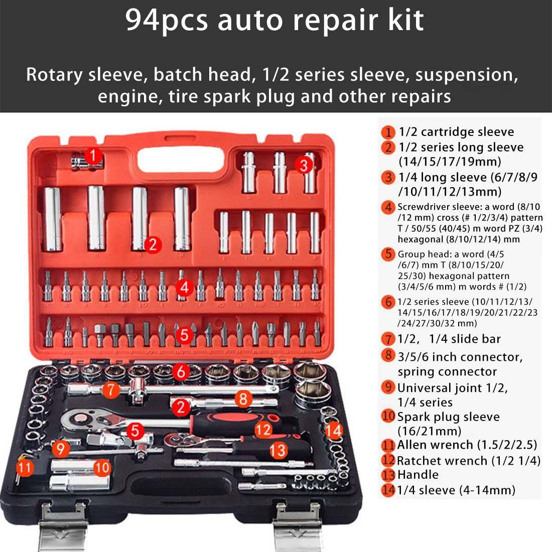 94 Pieces Crosshead Screwdriver