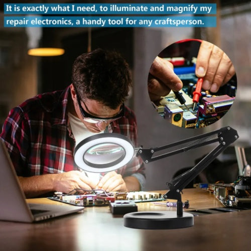 Magnifying Glass Desk Light