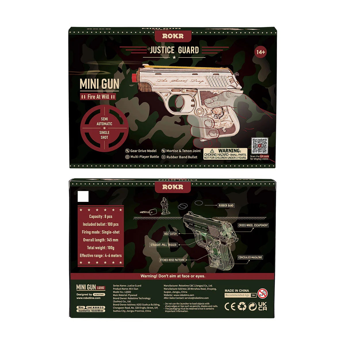 ROKR Wooden 3D Gun Puzzle