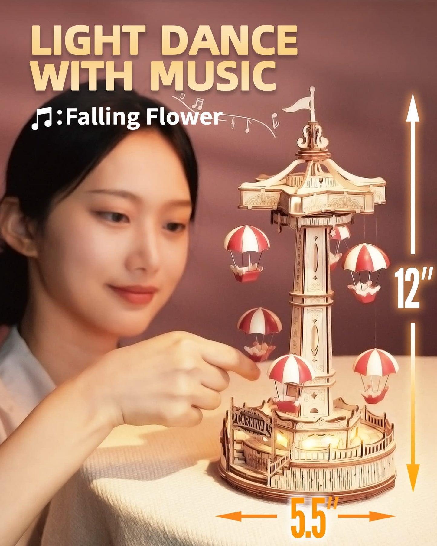 Parachute Tower Music Box Puzzle