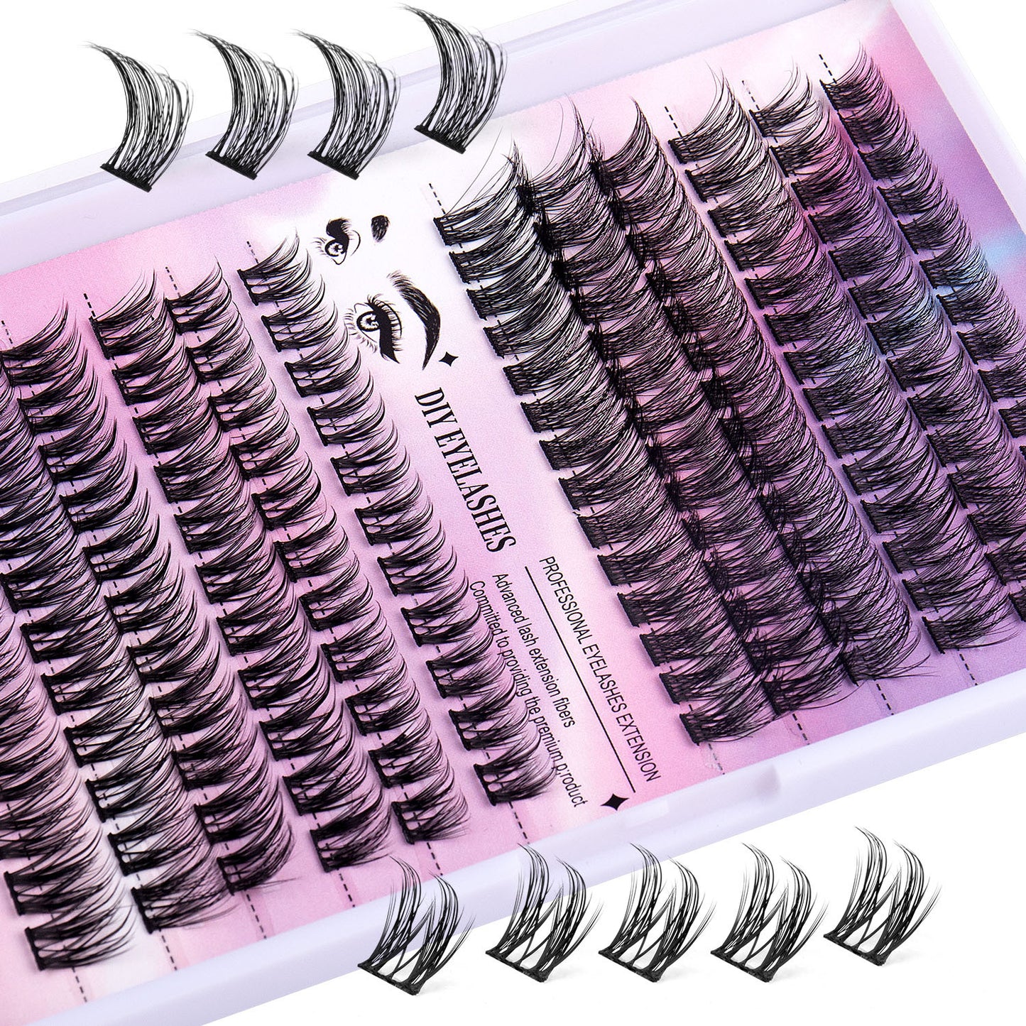 12 Rows Segmented Lashes Clusters
