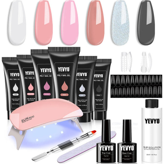 6 PCS Poly Gel Nail Kit
