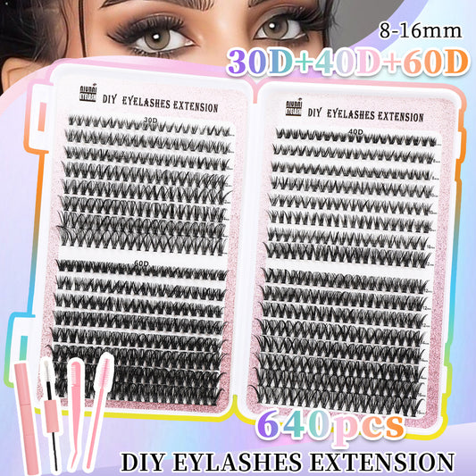 640 Segmented Lashes Set