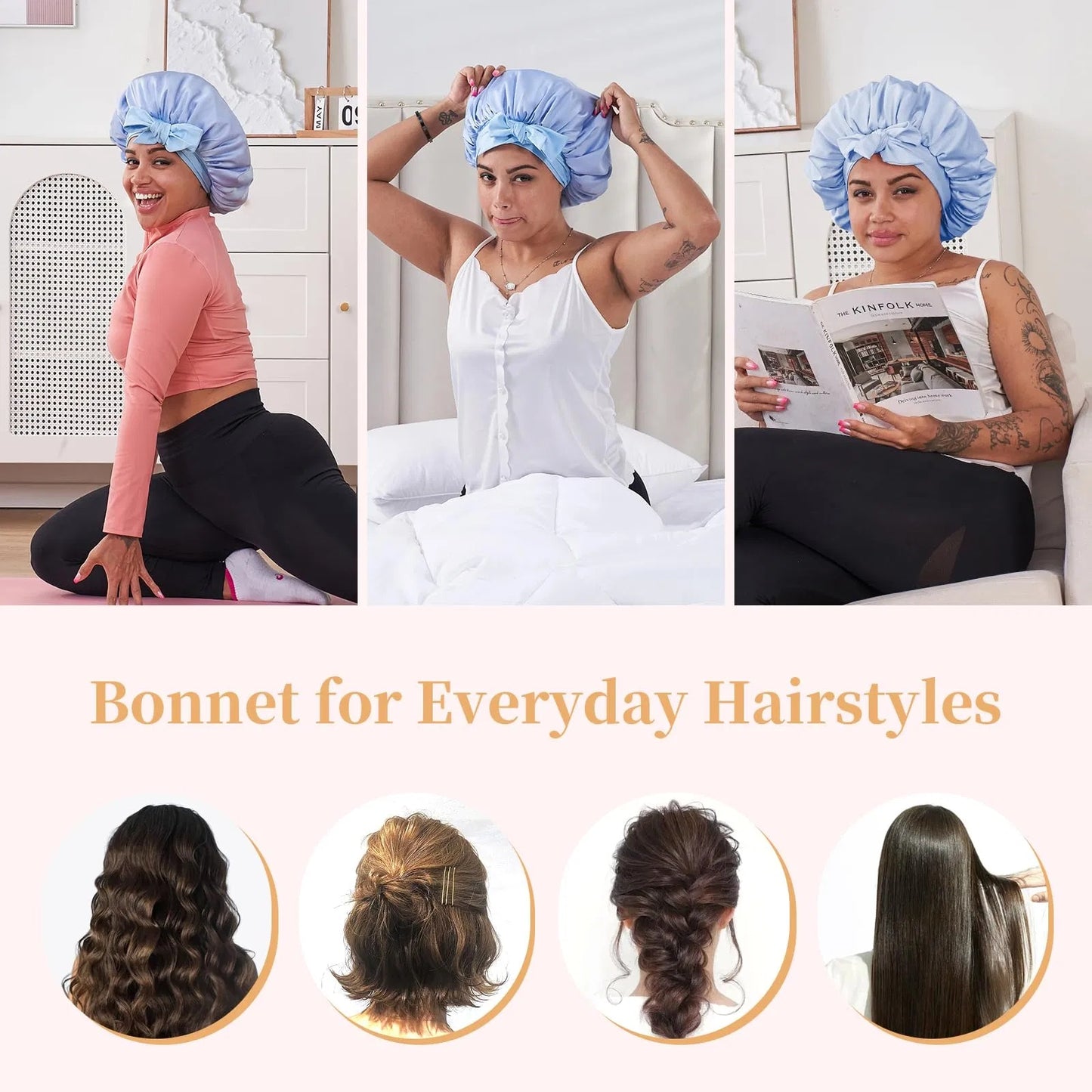 Satin Hair Bonnet For Sleeping