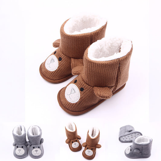 autumn winter knitting baby shoes