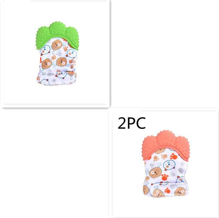 Baby anti-bite silicone gloves