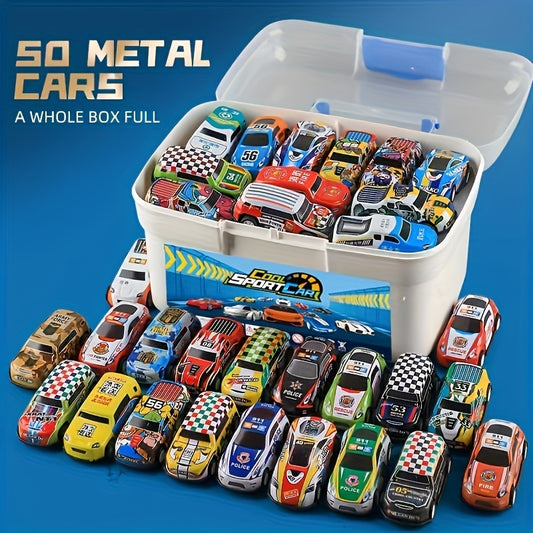 50-Piece Alloy Toy Car Set
