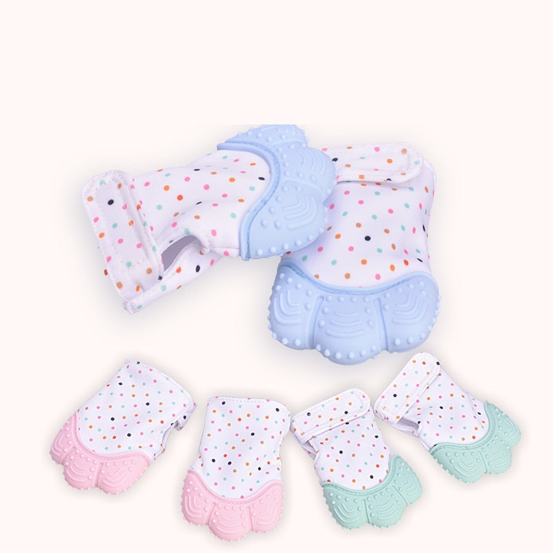 Baby anti-bite silicone gloves