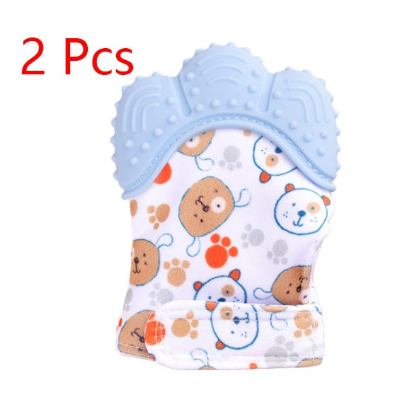Baby anti-bite silicone gloves
