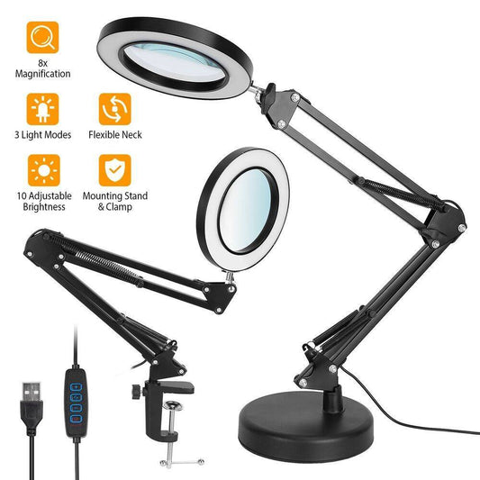Magnifying Glass Desk Light