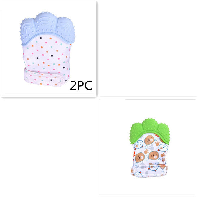 Baby anti-bite silicone gloves