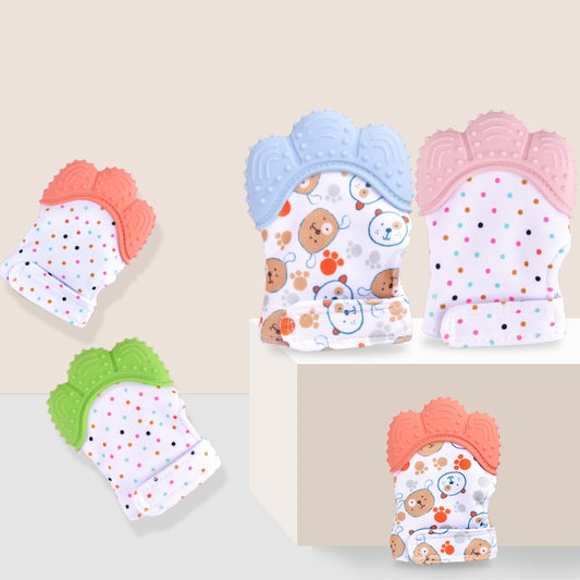 Baby anti-bite silicone gloves