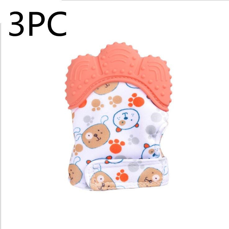 Baby anti-bite silicone gloves