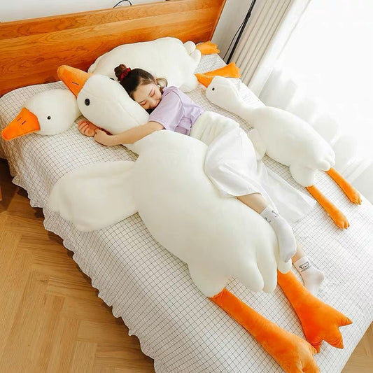 Big White Geese Pillow Plush