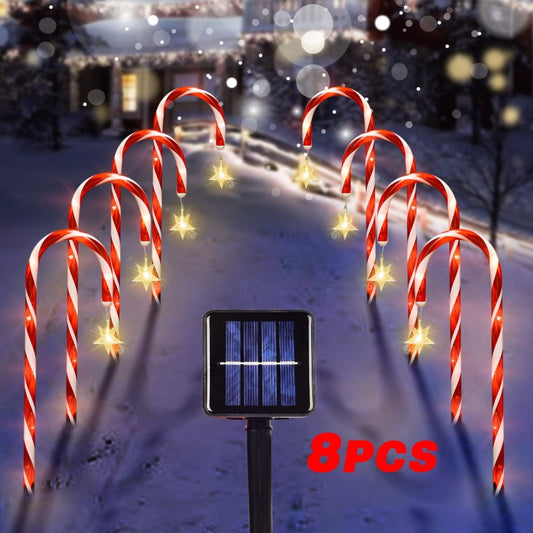 Christmas Solar Cane Lamp Set
