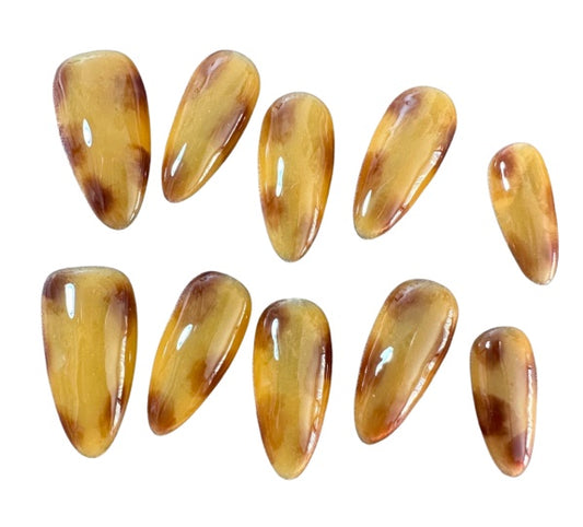 Amber Sunset Nail Art