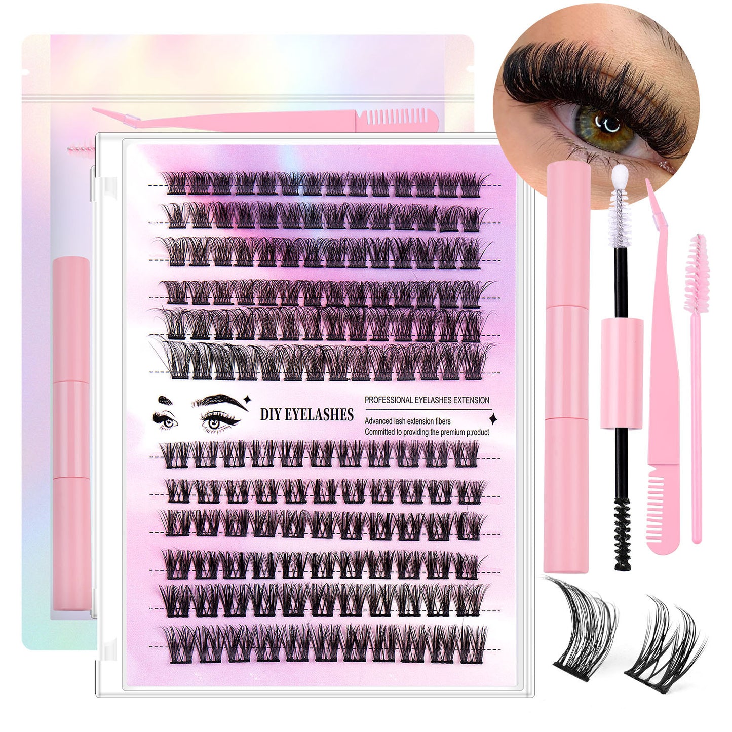 12 Rows Segmented Lashes Clusters