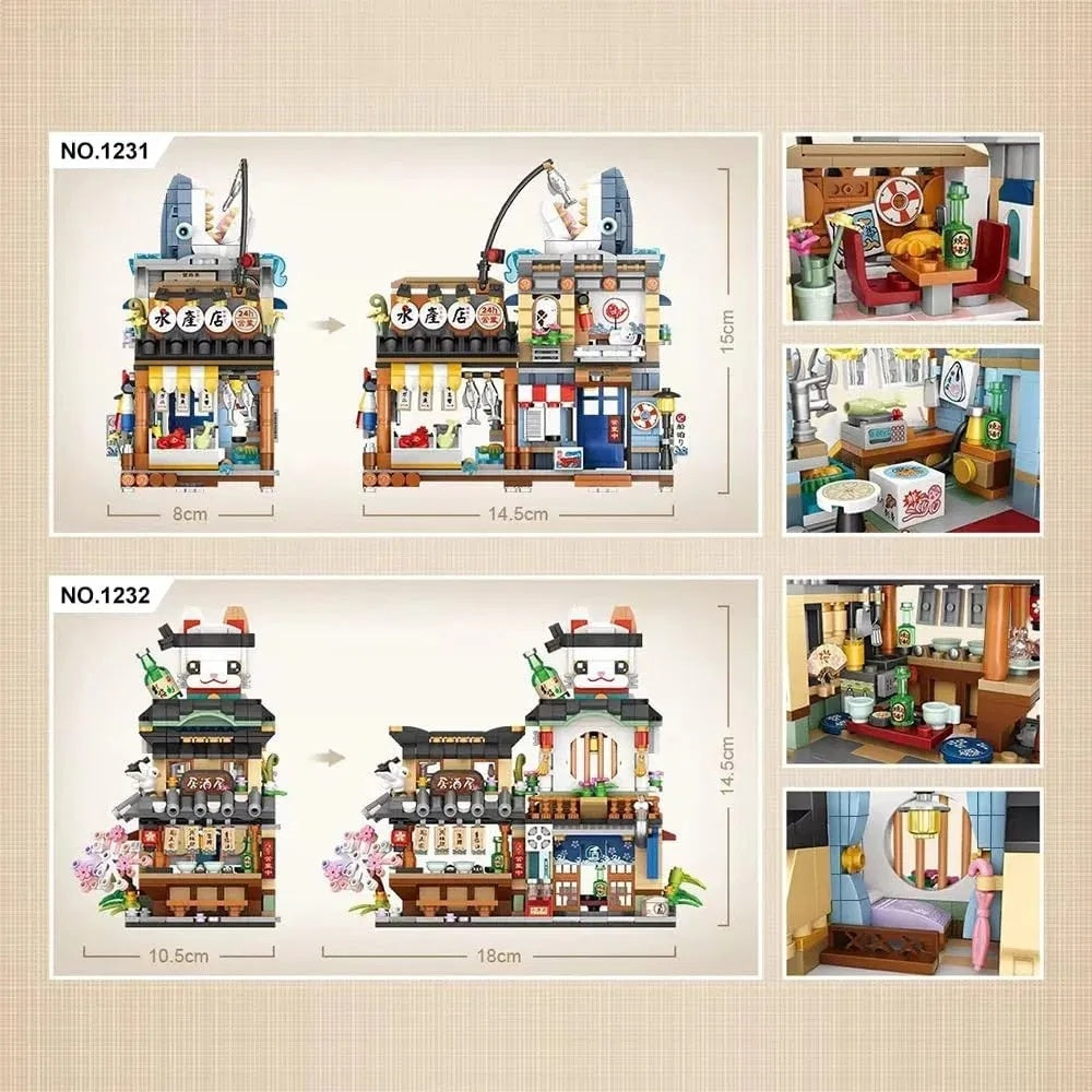 4-Pack Japanese Building Block Set