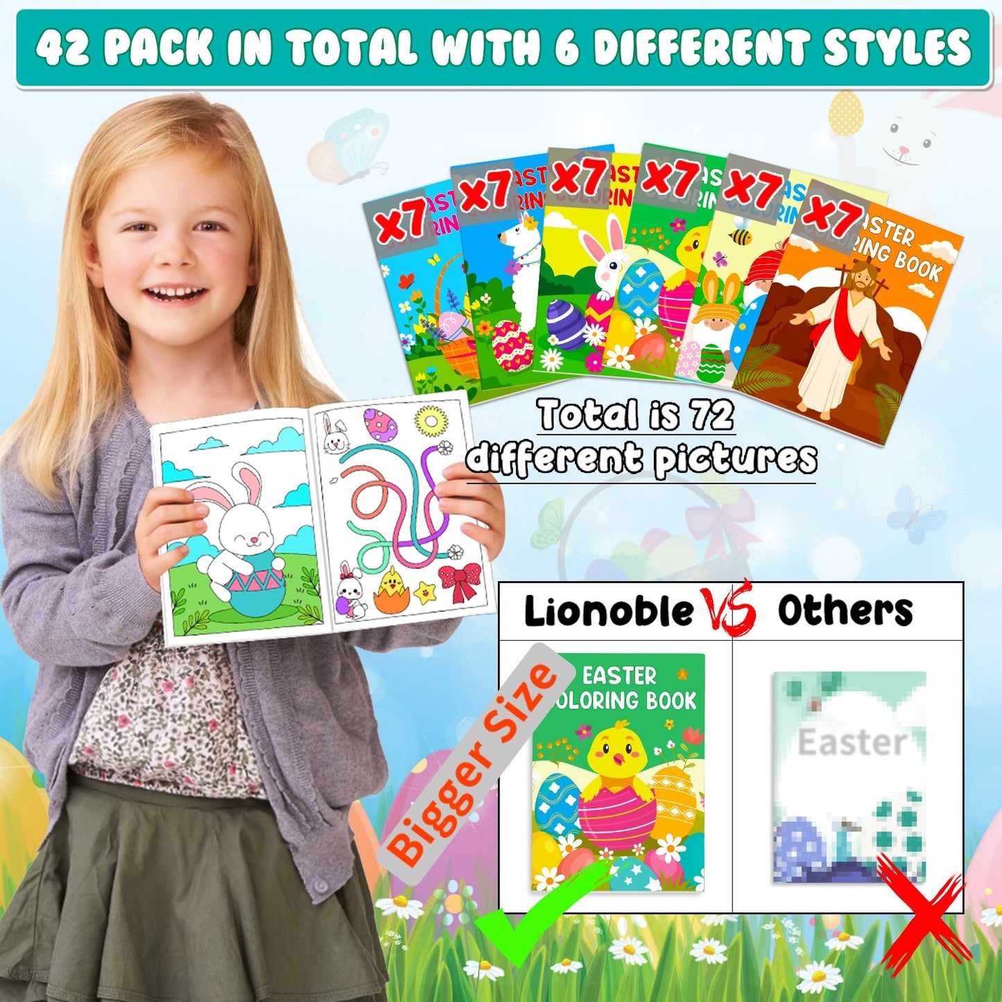 42-pack Easter Kids Colouring Book