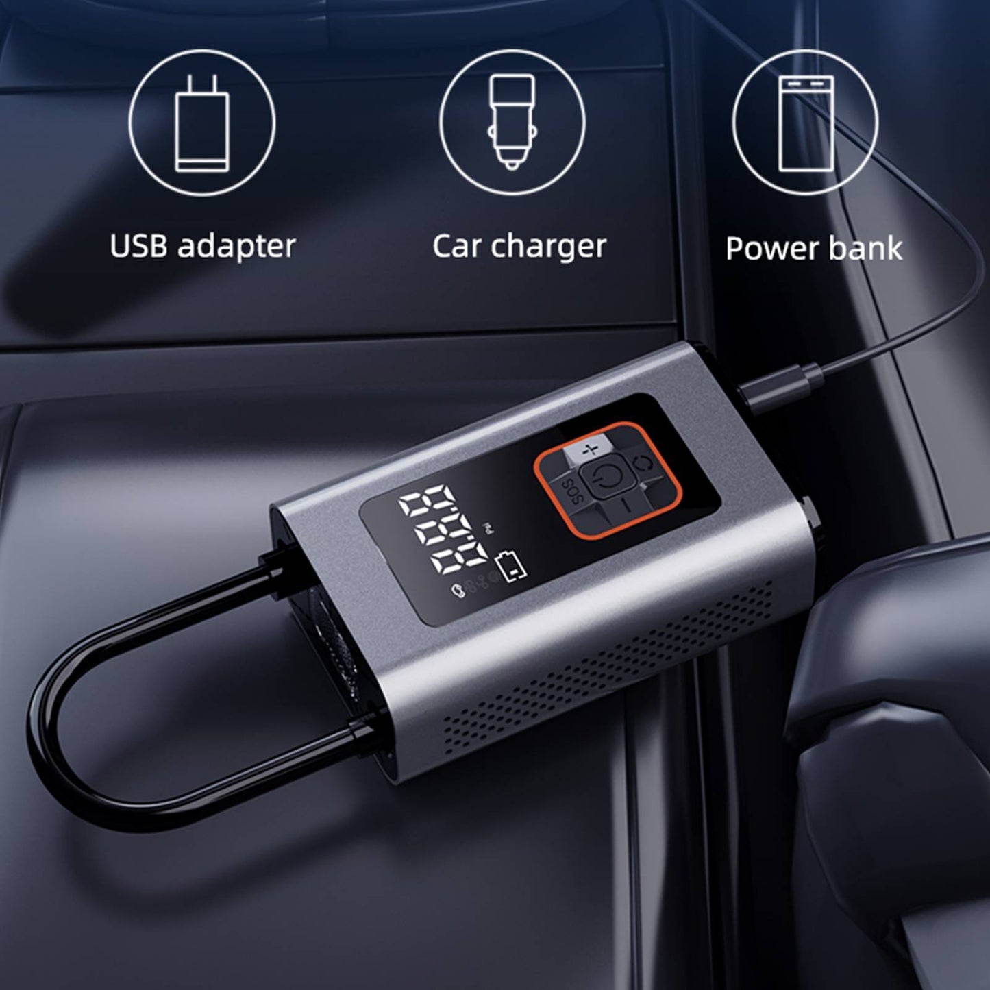 9-Function Digital Portable Tire Inflator