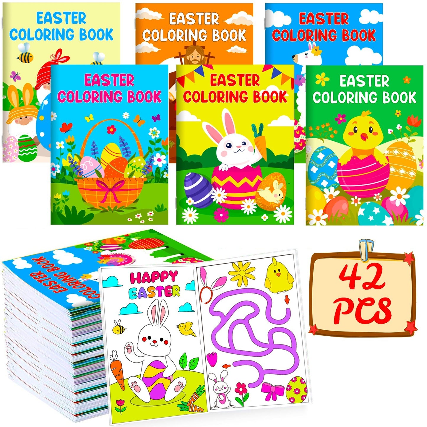 42-pack Easter Kids Colouring Book