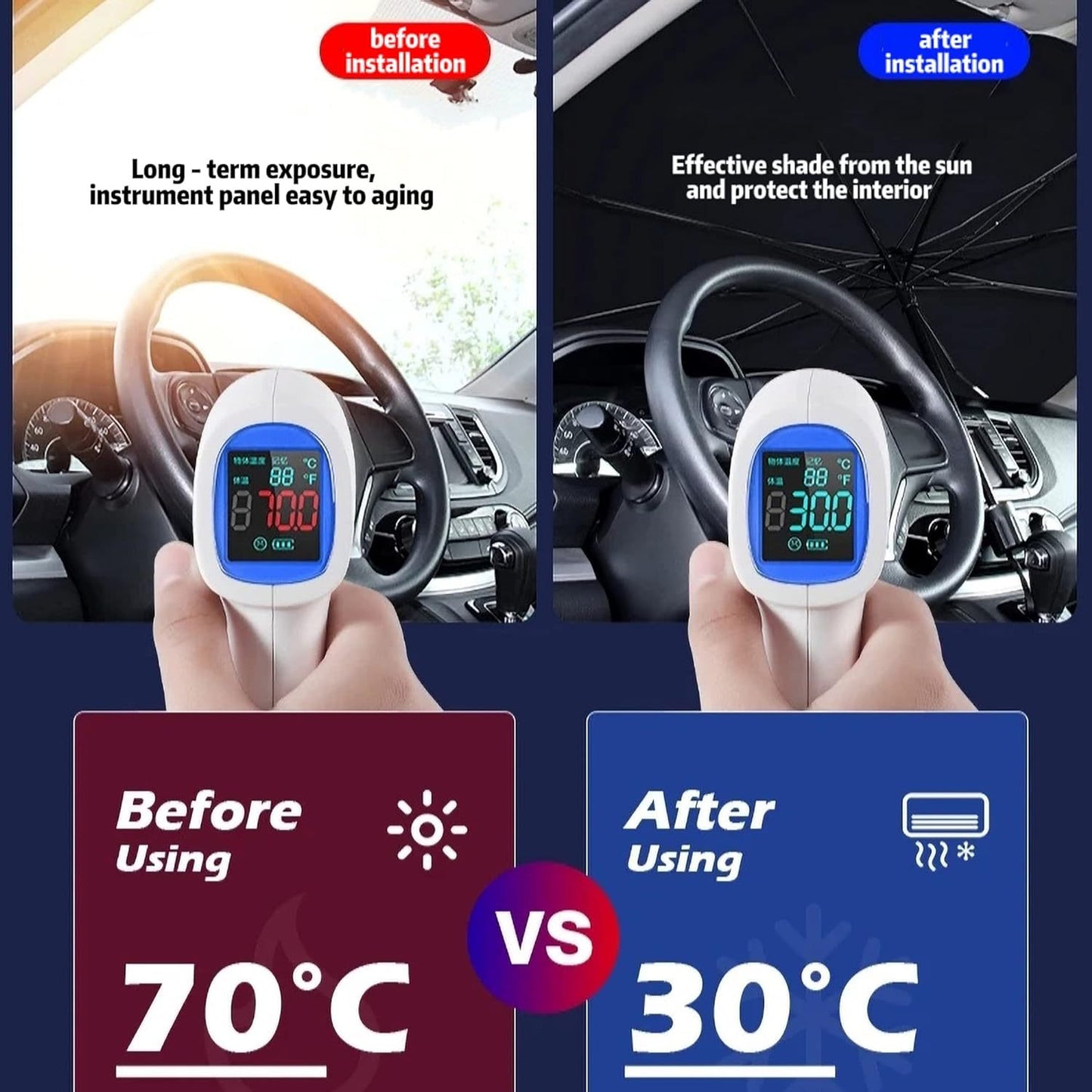 Foldable Reflector Windshields