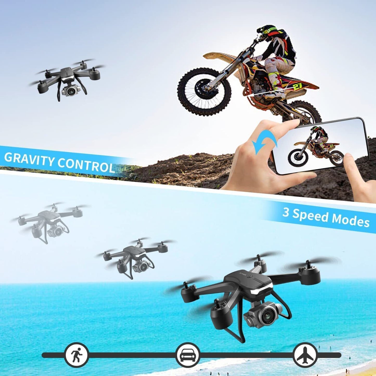 Portable 6K HD Dual Camera Drone