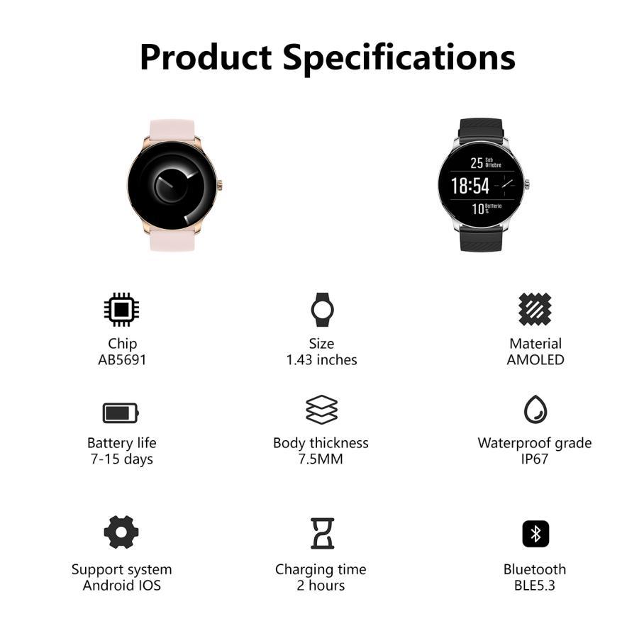 1.43 AMOLED Screen Fitness Watches