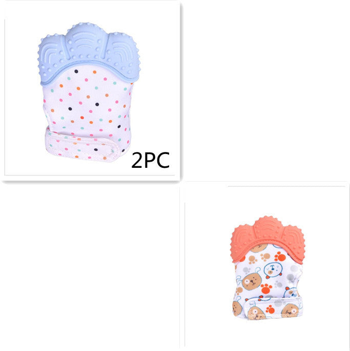 Baby anti-bite silicone gloves