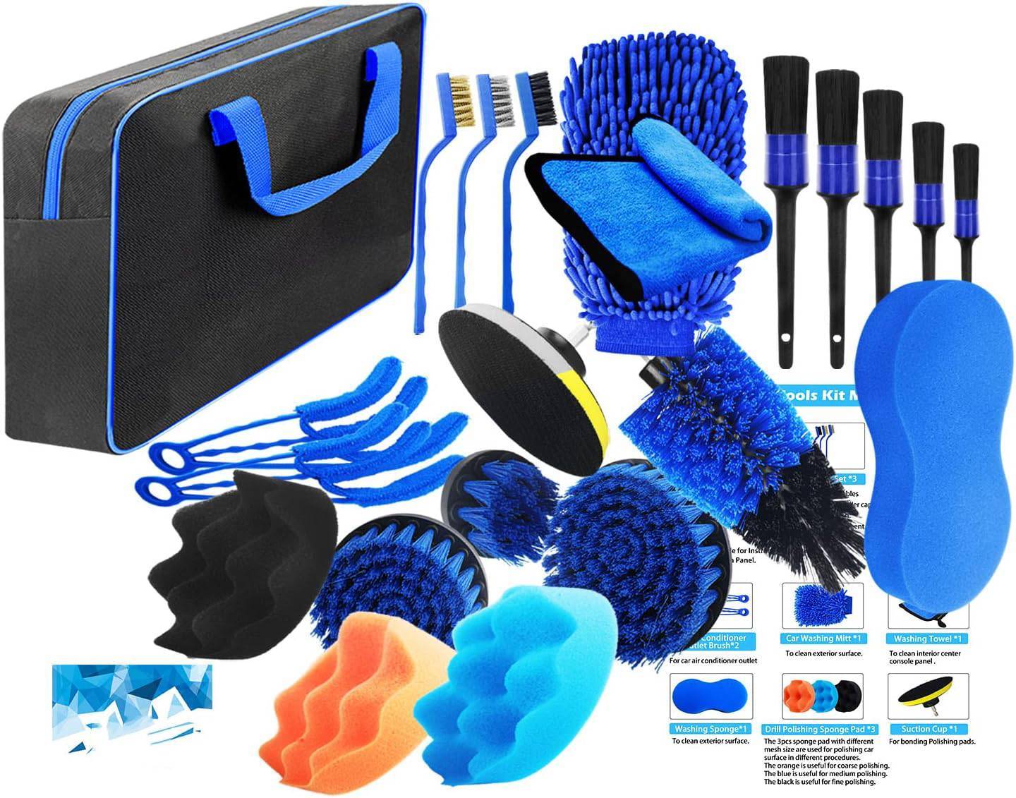 22 Pcs Car-Cleaning-Tool-Set