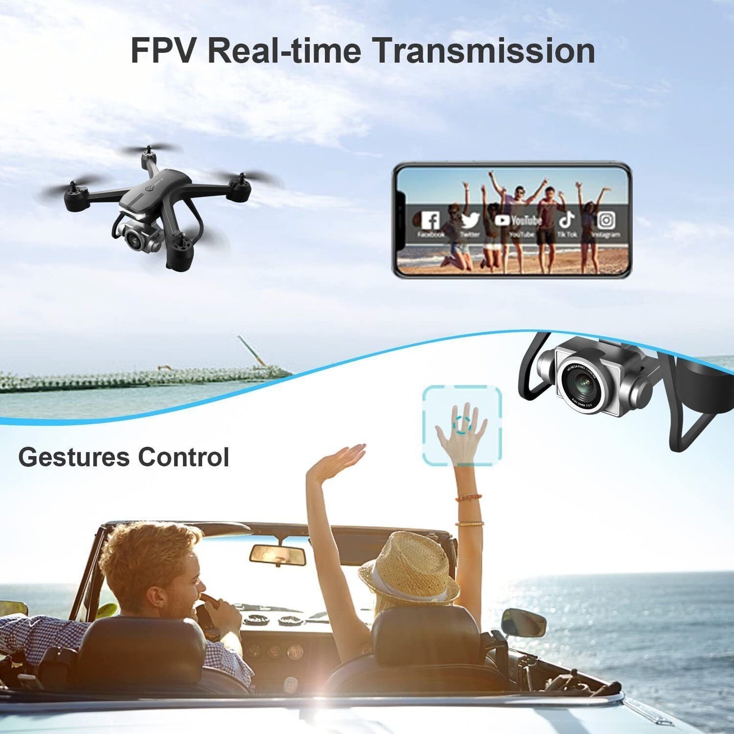 Portable 6K HD Dual Camera Drone