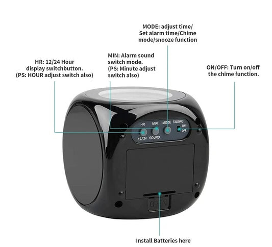 LED Projection Alarm Clock
