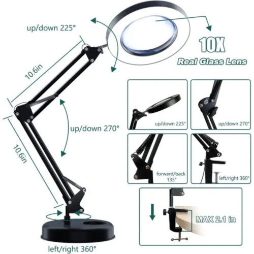 Magnifying Glass Desk Light