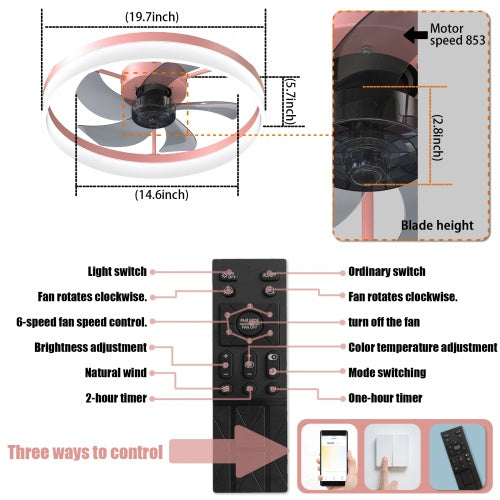 Ceiling Fan With Light LED