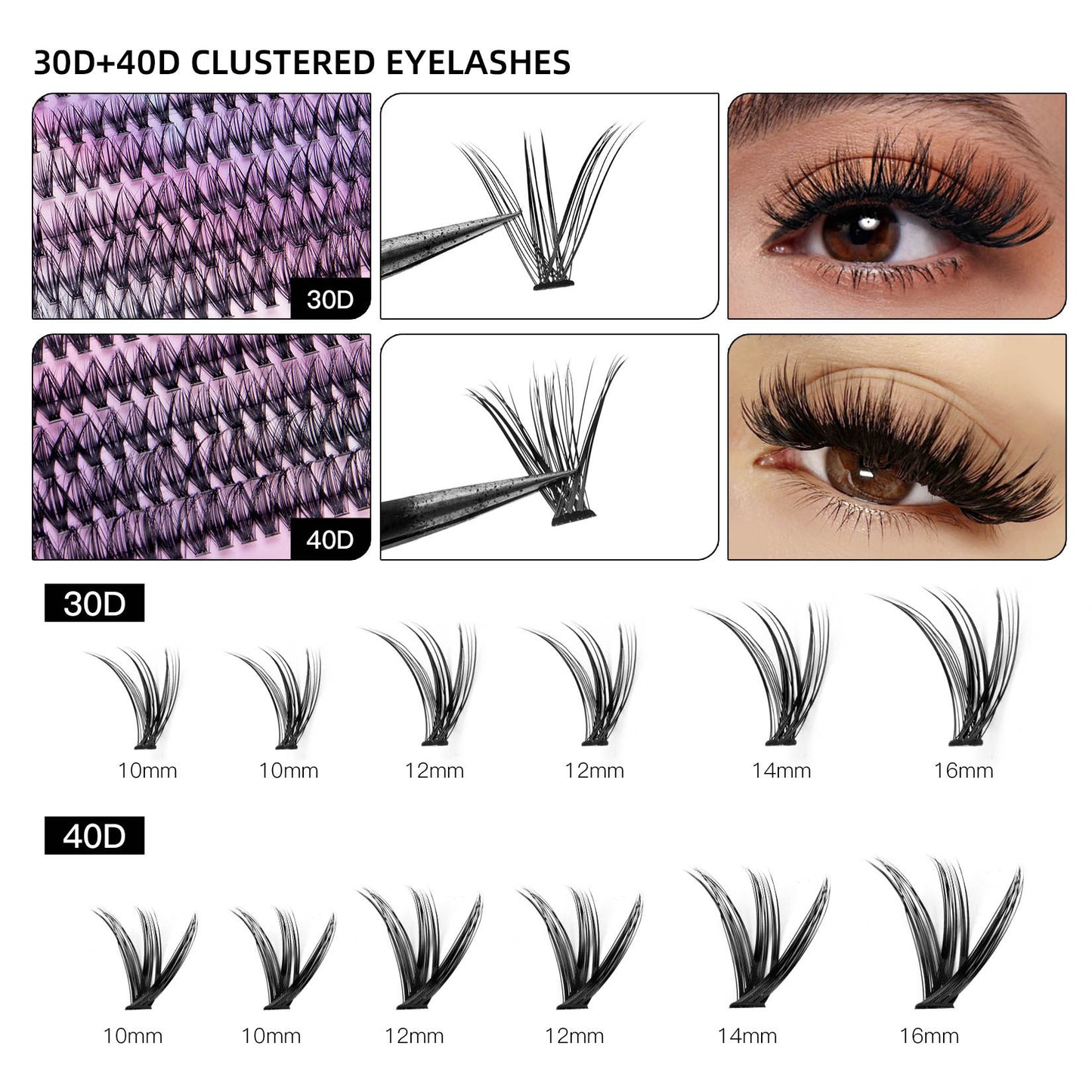 12 Rows Segmented Lashes Set