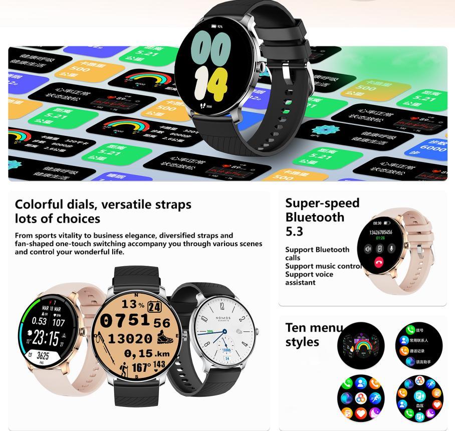 1.43 AMOLED Screen Fitness Watches